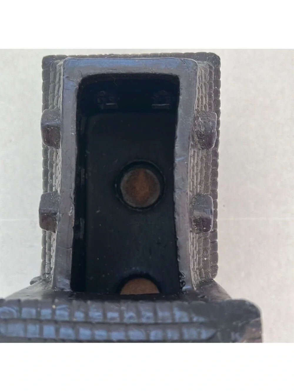 Pottery Barn Wax Haunted House Votive Candle Holder Halloween Vintage Black
